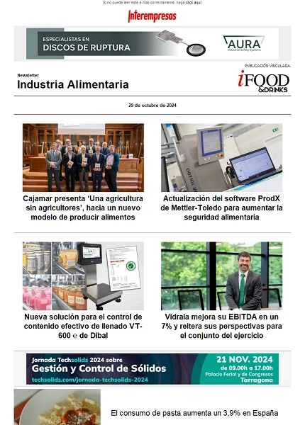 Newsletter Industria alimentaria