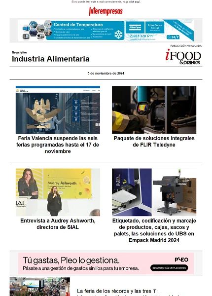 Newsletter Industria alimentaria