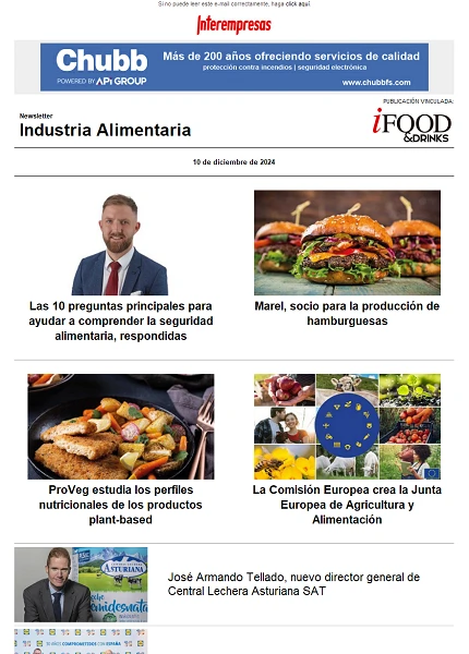 Newsletter Industria alimentaria