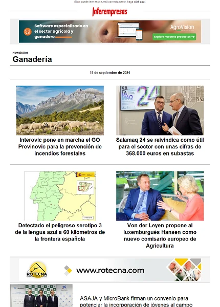 Newsletter Ganadería