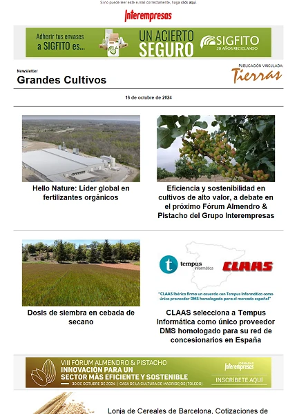 Newsletter Grandes Cultivos