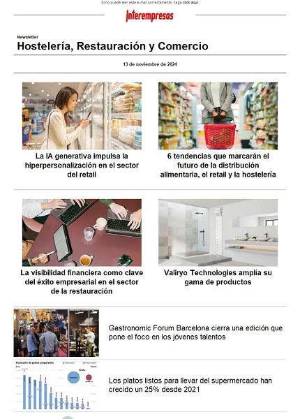 Newsletter Hostelería