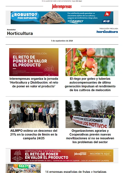 Newsletter Horticultura