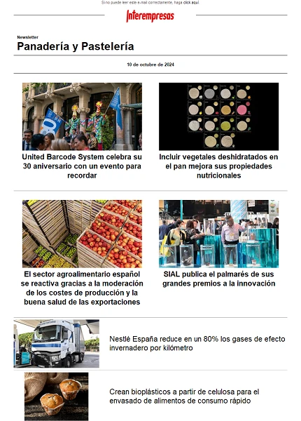 Newsletter Panadería y Pastelería