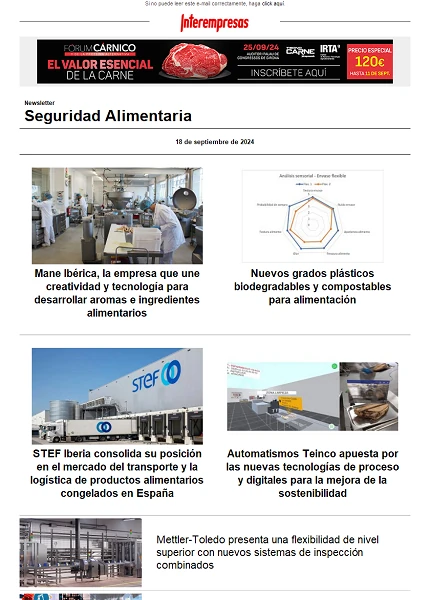 Newsletter Seguridad alimentaria