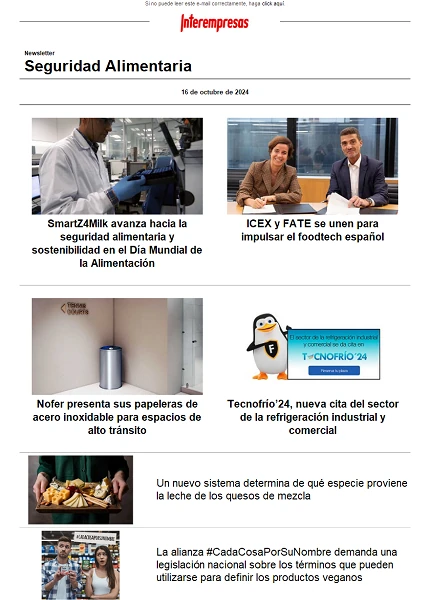 Newsletter Seguridad alimentaria