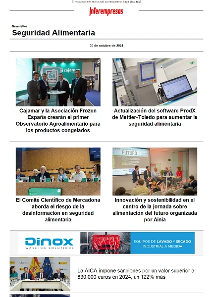 Newsletter Seguridad alimentaria