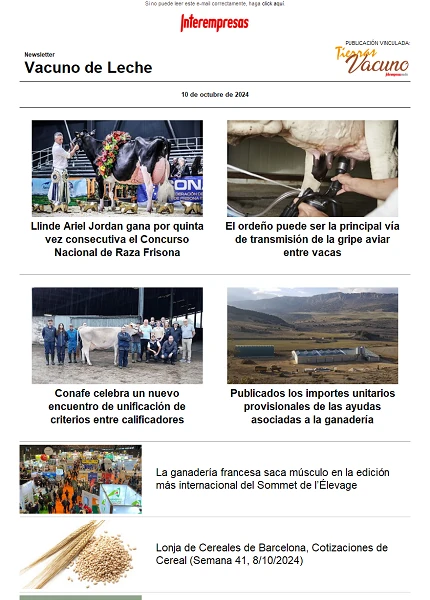 Newsletter Vacuno de Leche