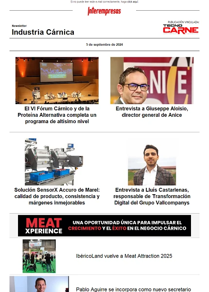 Newsletter Industria Cárnica