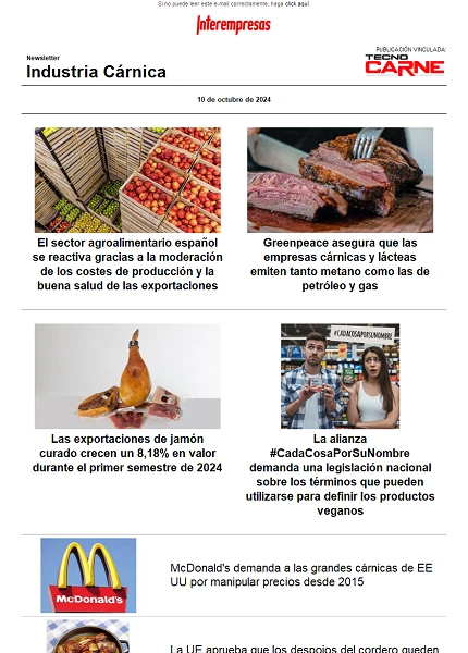 Newsletter Industria Cárnica