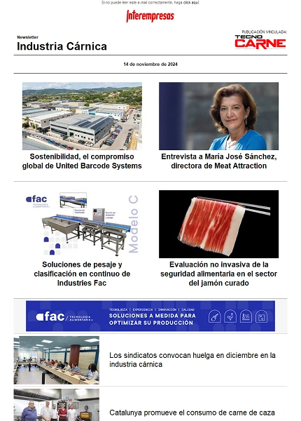 Newsletter Industria Cárnica