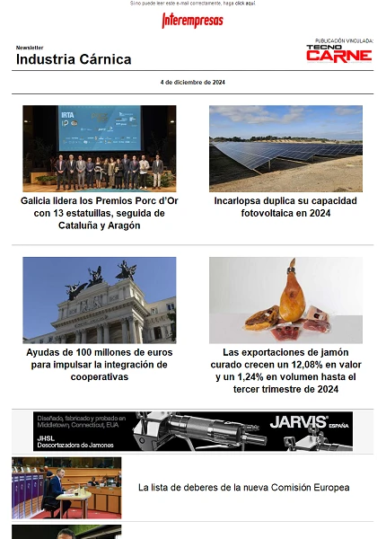 Newsletter Industria Cárnica