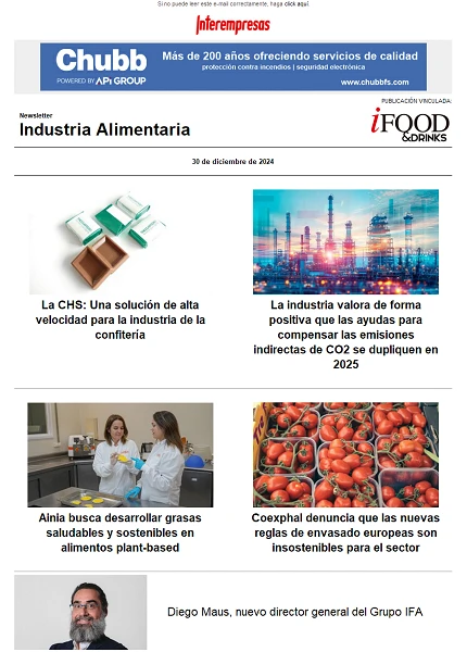 Newsletter Industria alimentaria