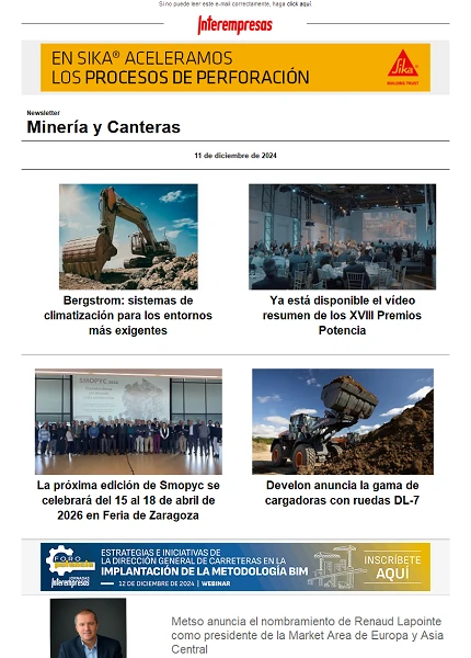 Newsletter Minería y Canteras