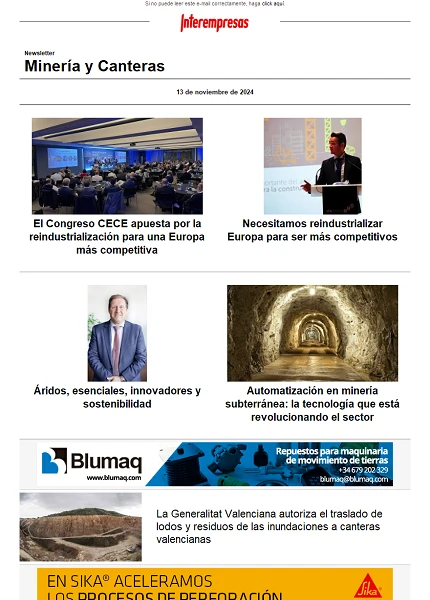 Newsletter Minería y Canteras