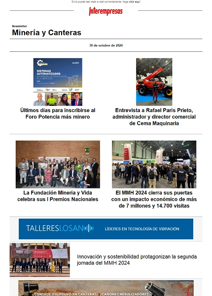 Newsletter Minería y Canteras