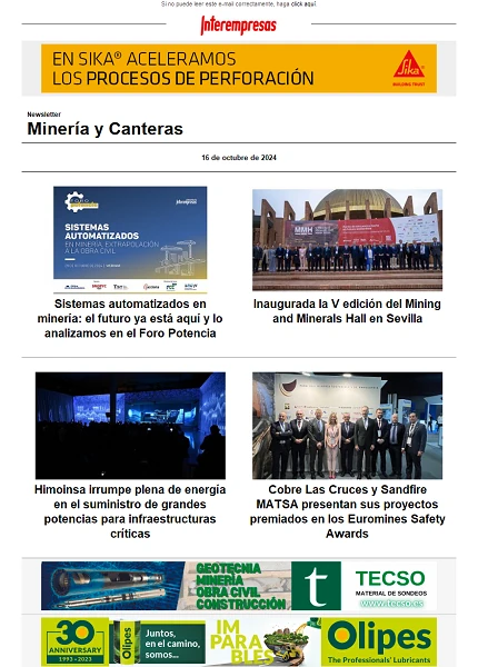 Newsletter Minería y Canteras