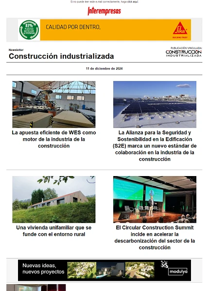 Newsletter Construcción industrializada