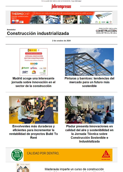 Newsletter Construcción industrializada