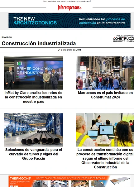 Newsletter Construcción industrializada