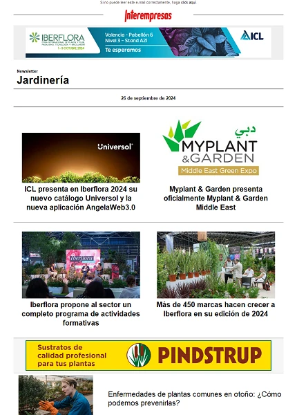 Newsletter Jardinería