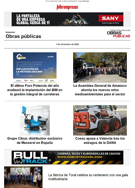 Newsletter Obras públicas