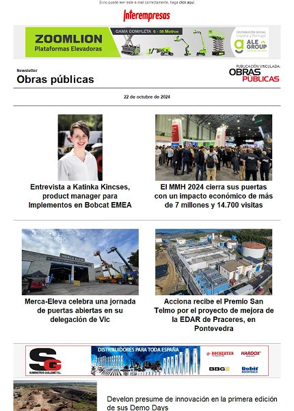 Newsletter Obras públicas