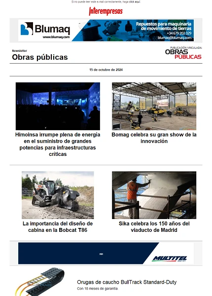 Newsletter Obras públicas