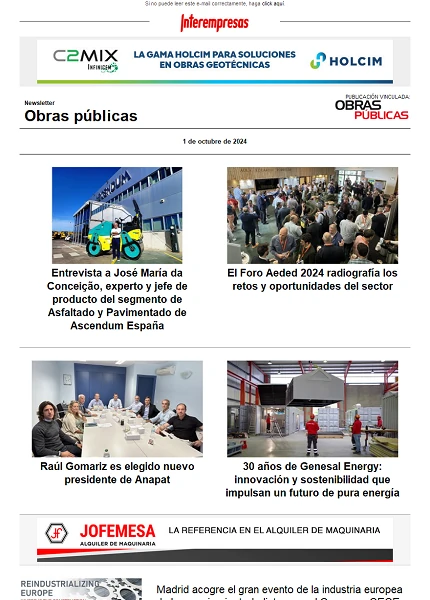 Newsletter Obras públicas