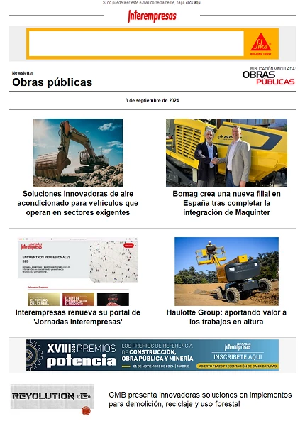 Newsletter Obras públicas