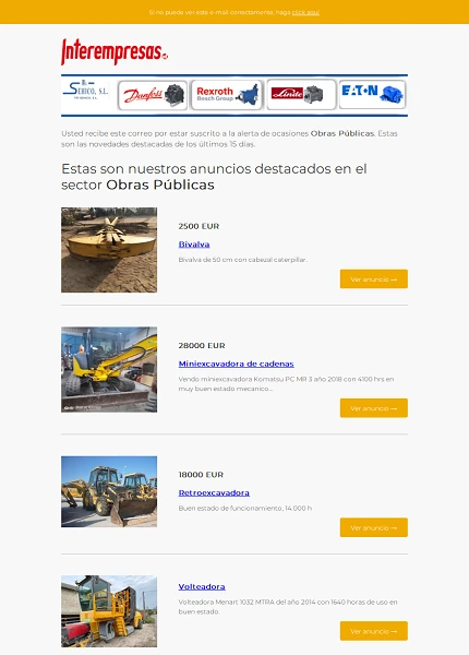 Alerta ocasiones Obras Pblicas