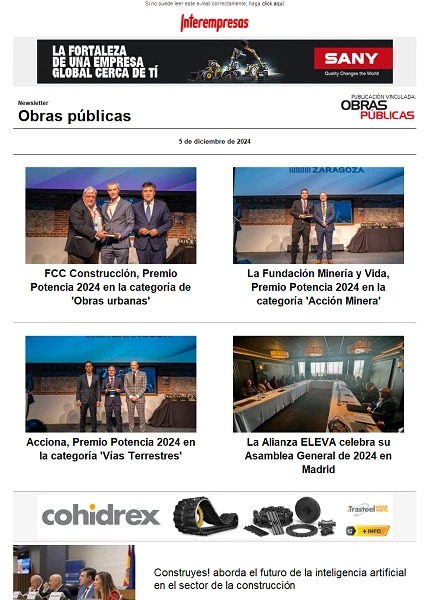 Newsletter Obras públicas