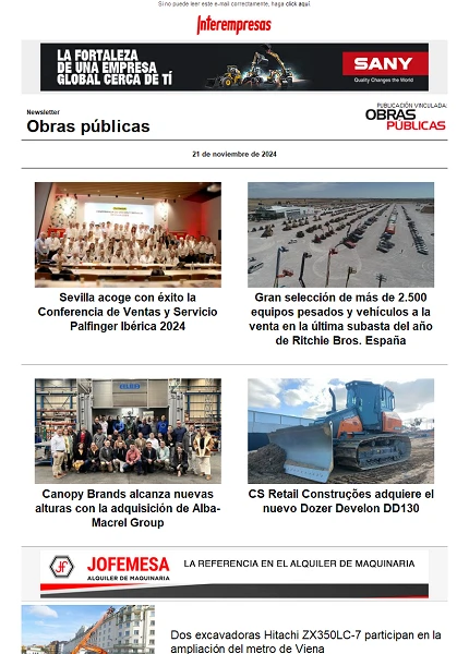 Newsletter Obras públicas