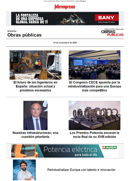 Newsletter Obras públicas