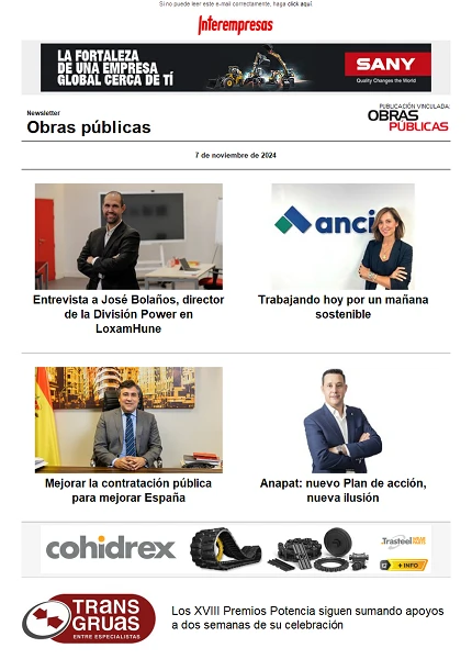 Newsletter Obras públicas