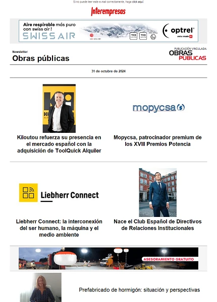 Newsletter Obras públicas