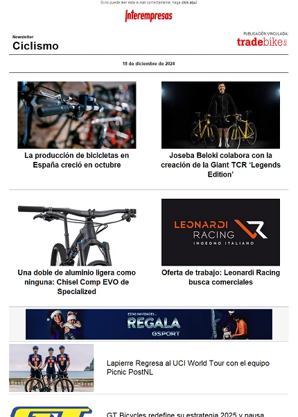 Newsletter TradeBike