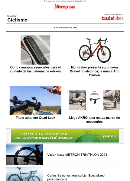 Newsletter TradeBike