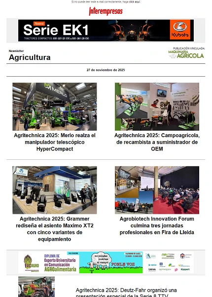 Newsletter Agrícola