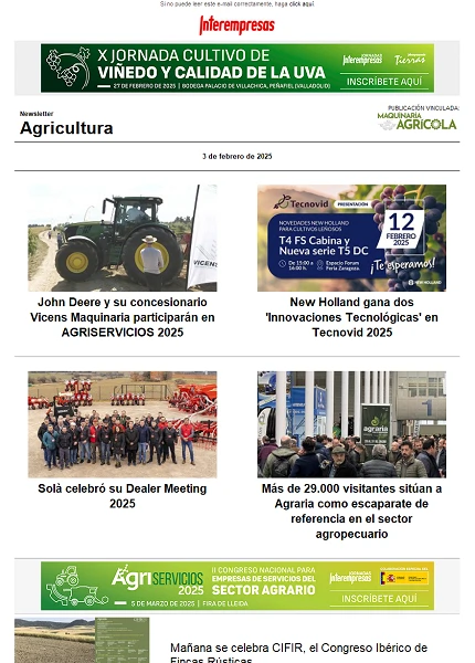 Newsletter Agrícola