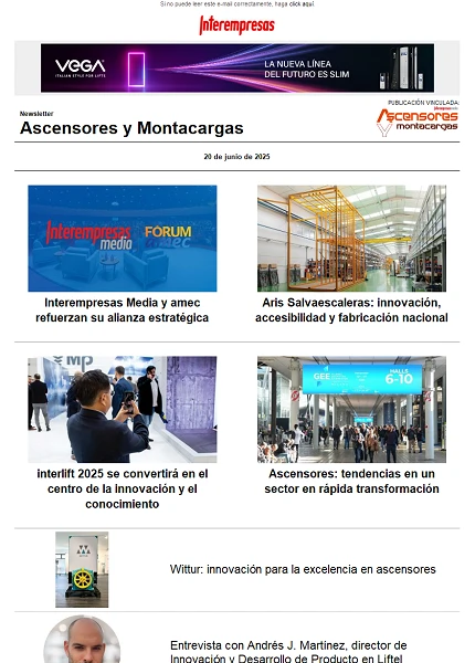 Newsletter Ascensores y Montacargas