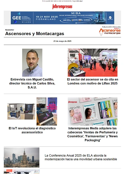 Newsletter Ascensores y Montacargas