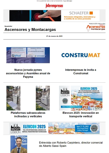 Newsletter Ascensores y Montacargas