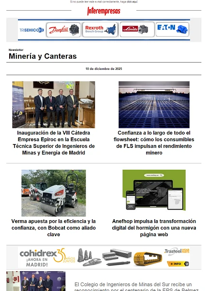 Newsletter Minería y Canteras Newsletter Minería y Canteras