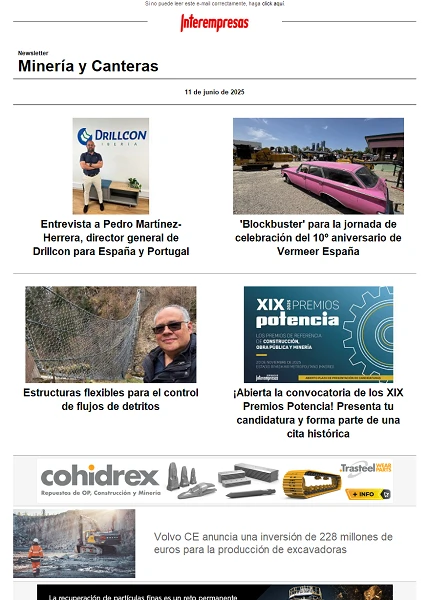 Newsletter Minería y Canteras