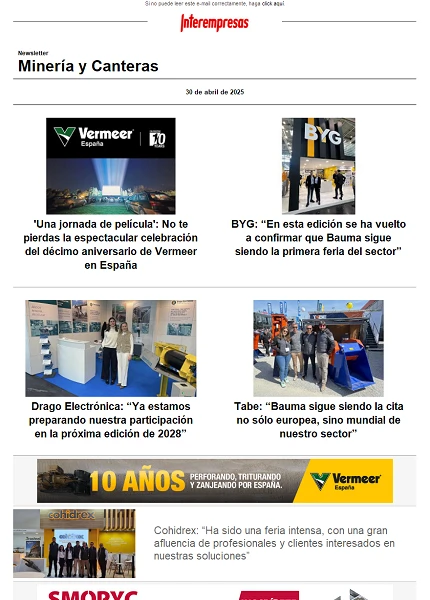 Newsletter Minería y Canteras