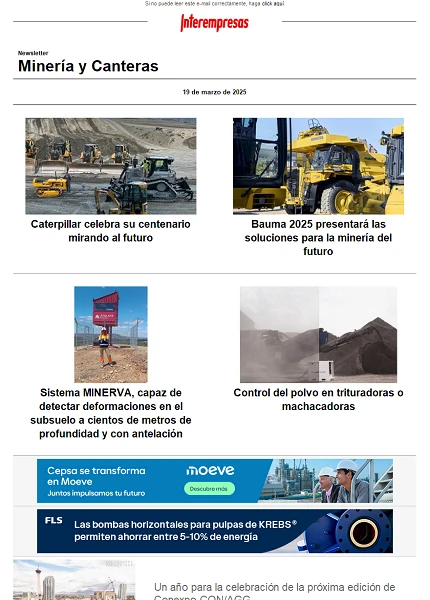 Newsletter Minería y Canteras