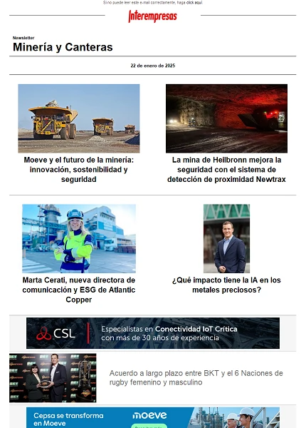 Newsletter Minería y Canteras