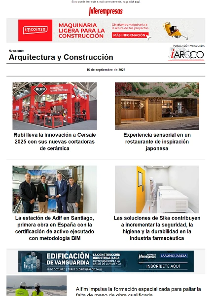 Newsletter Arquitectura y Construcción