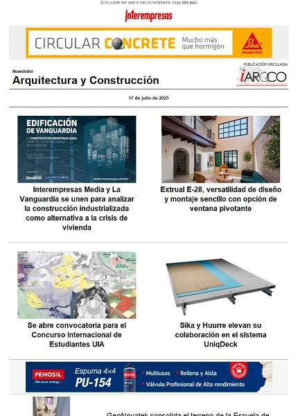 Newsletter Arquitectura y Construcción